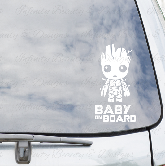 Baby on Board Decal - Baby Tree