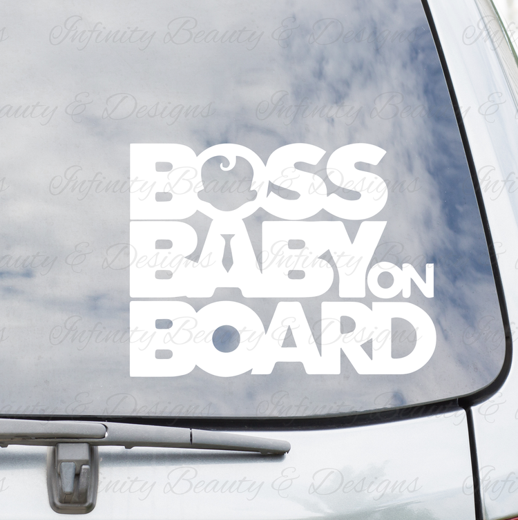 Baby on Board Decal - Boss Baby