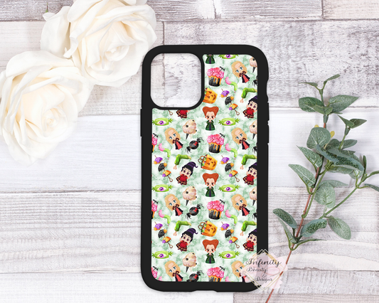 Witches Cartoon Green Phone Case