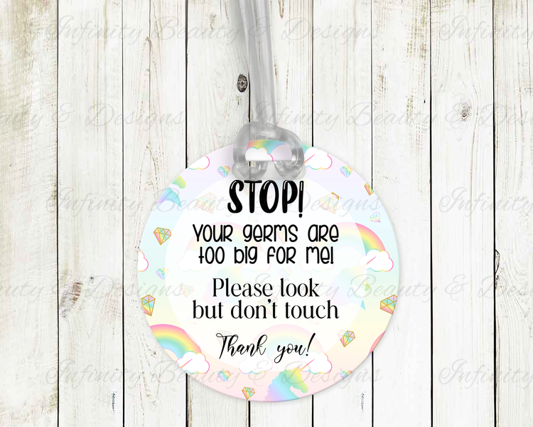 STOP! Please Don't Touch Pram Tag - Assorted Designs