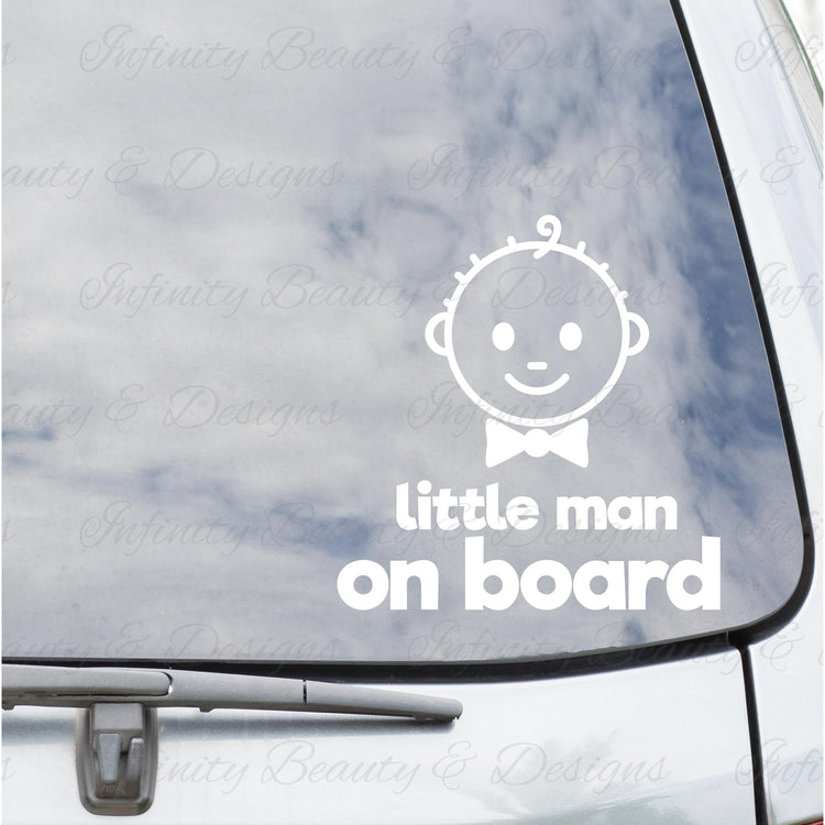 Baby on Board Decal - Little Man-Infinity Beauty & Designs