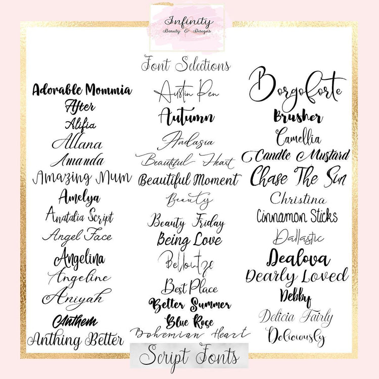 Bridal Jacket Iron-On Decals-Infinity Beauty & Designs