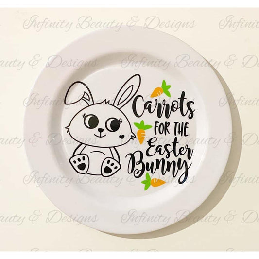 Carrots for the Easter Bunny Plate-Infinity Beauty & Designs