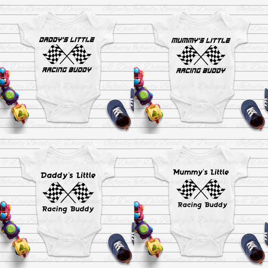 Daddy's / Mummy's Little Racing Buddy Onesies-Infinity Beauty & Designs