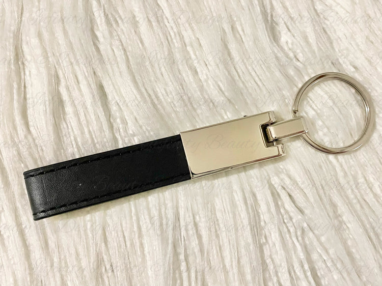 Leather Keyring with Strap