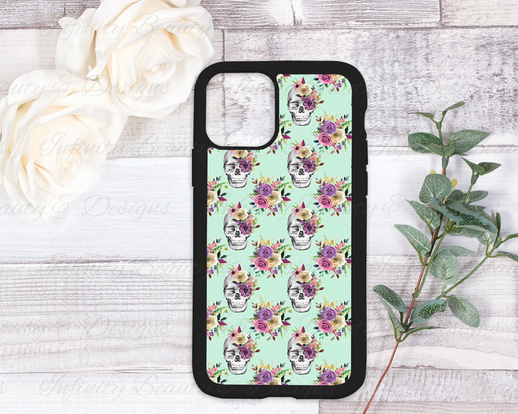 Floral Skull Phone Case - Assorted Designs