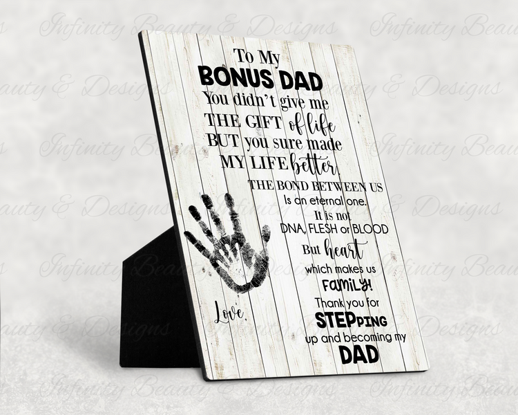 Dad / Bonus Dad / Stepped Up Dad Plaque