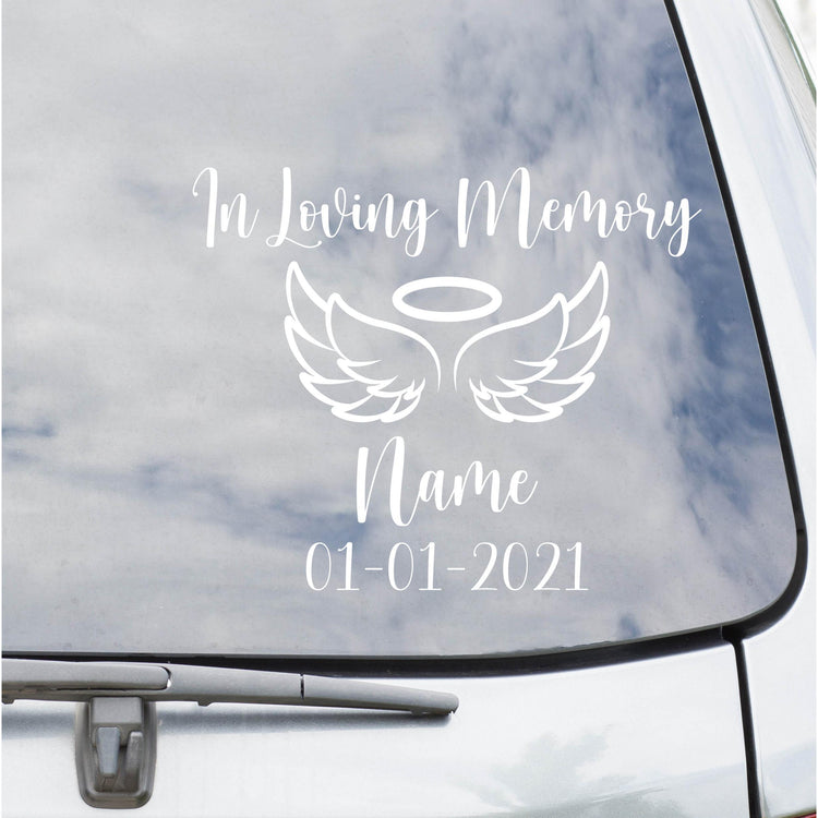 In Loving Memory (Small Wings) Decal-Infinity Beauty & Designs