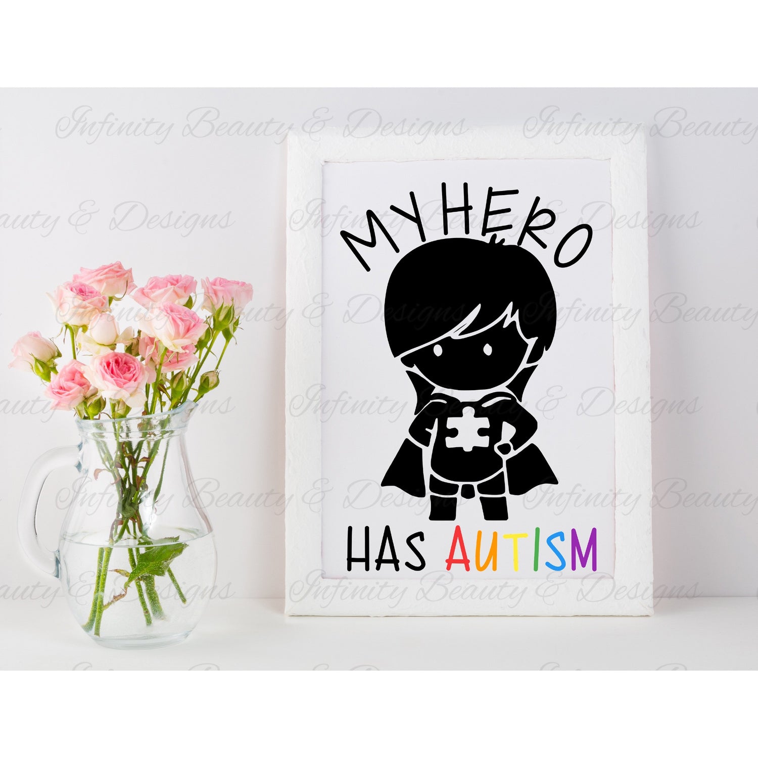 My Hero Has Autism Decals-Infinity Beauty & Designs