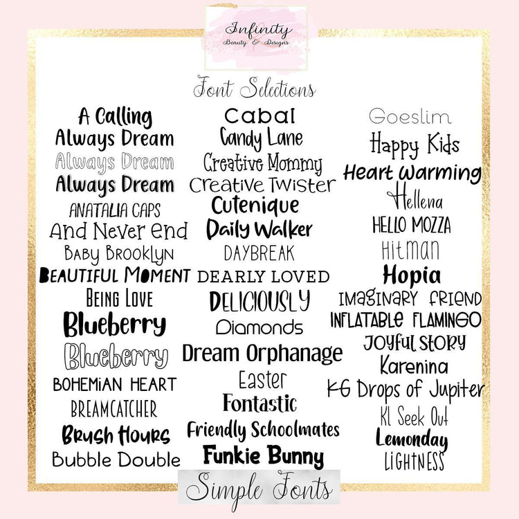 Personalised Ribbon-Infinity Beauty & Designs