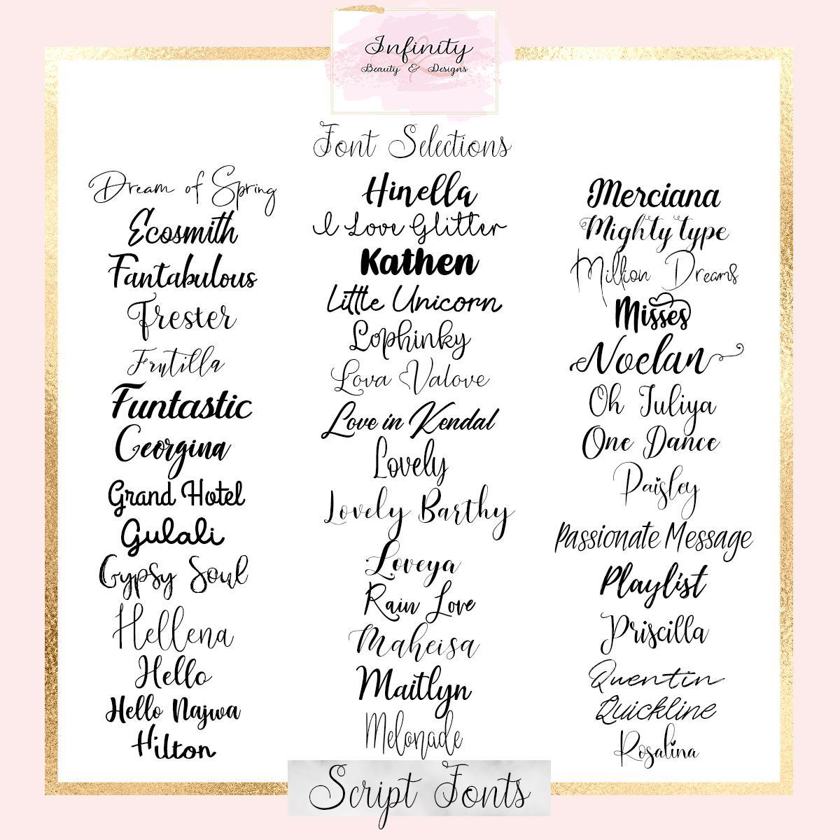 Sashes-Infinity Beauty & Designs