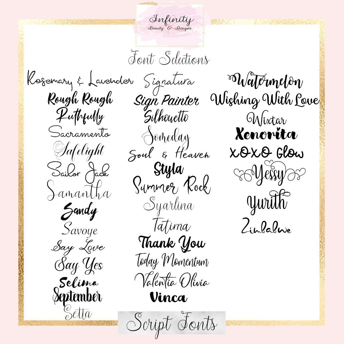 Sashes-Infinity Beauty & Designs