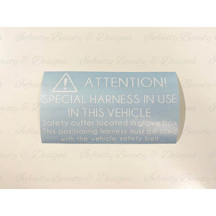 Special Safety Harness Decal-Infinity Beauty & Designs